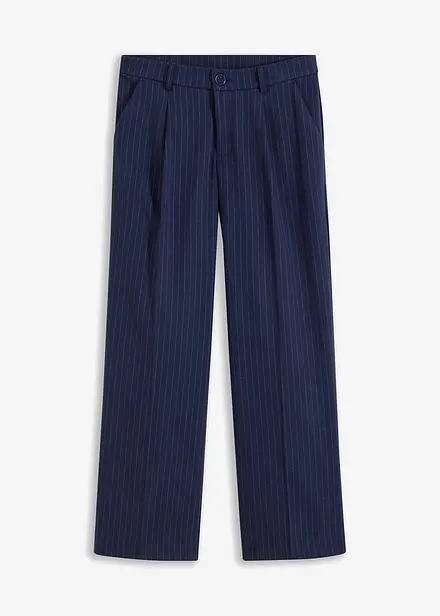 Pantaloni a palazzo gessati con pinces