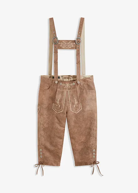 Pantaloni bavaresi al ginocchio in similpelle