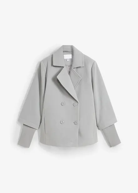 Caban con maniche in maglia