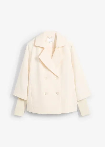 Caban con maniche in maglia