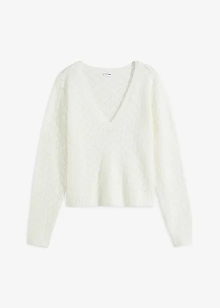 Maglione cropped traforato