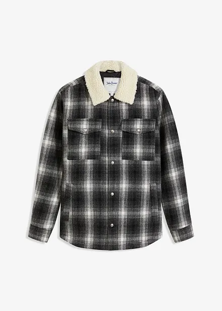Giacca-camicia con colletto teddy
