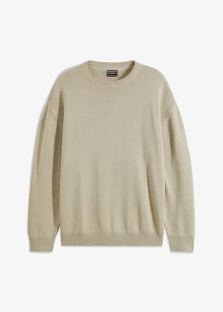 Maglione a girocollo con cotone, loose fit