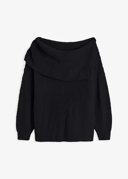 Maglione asimmetrico con spalle scoperte