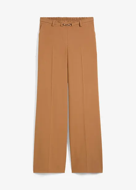 Pantaloni larghi con cintura decorativa