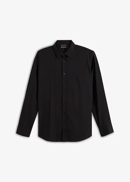 Camicia elasticizzata con cotone, slim fit