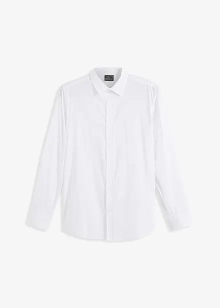 Camicia elasticizzata con cotone, slim fit