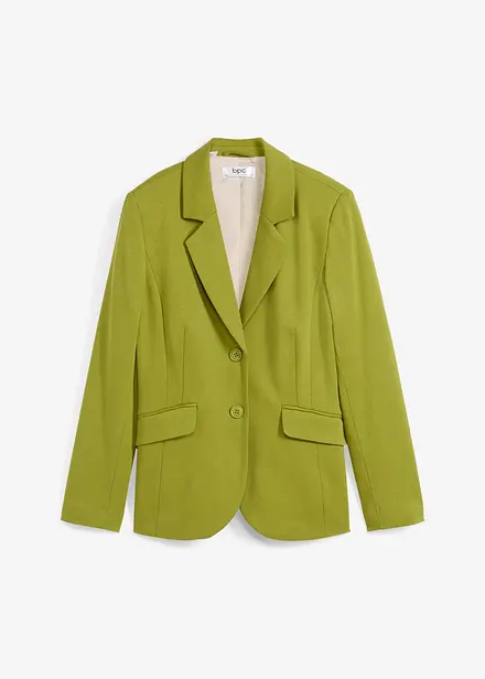 Blazer sciancrato in jersey di cotone