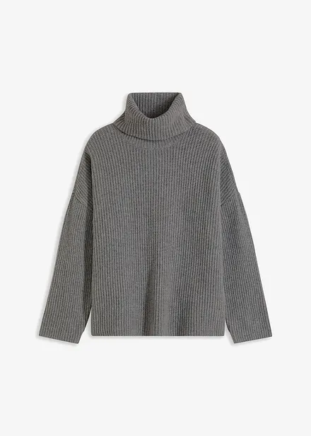Maglione a collo alto a coste