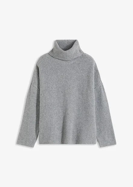 Maglione a collo alto a coste