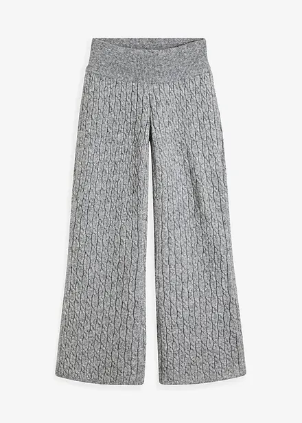 Pantaloni in maglia a trecce