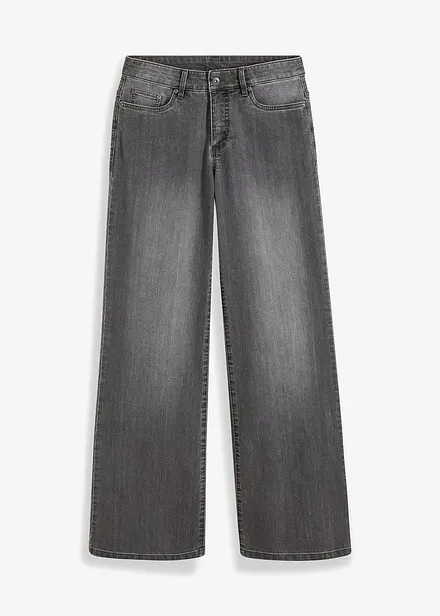 Jeans wide leg elasticizzati, vita media