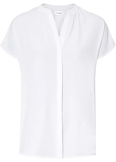 Camicetta a maniche corte con abbottonatura nascosta