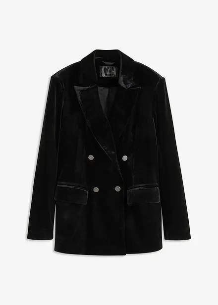 Blazer in velluto morbido