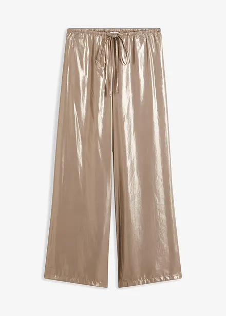 Pantaloni in satin lucido