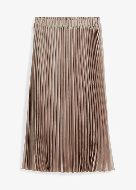 Gonna plissettata in satin fine