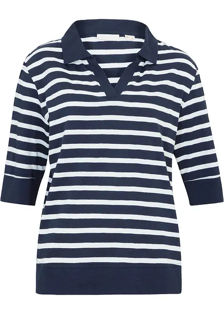 Polo in misto cotone e viscosa