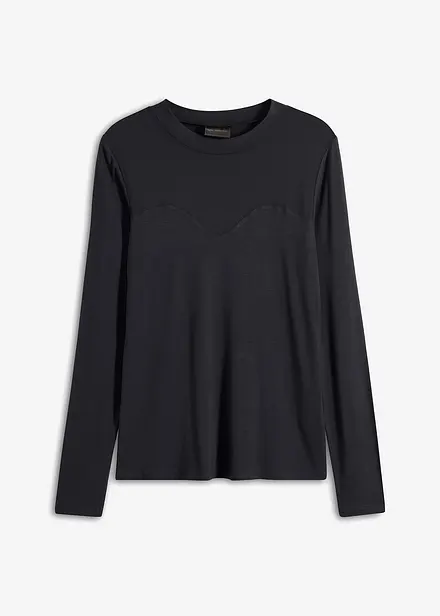 Maglia a maniche lunghe con mesh