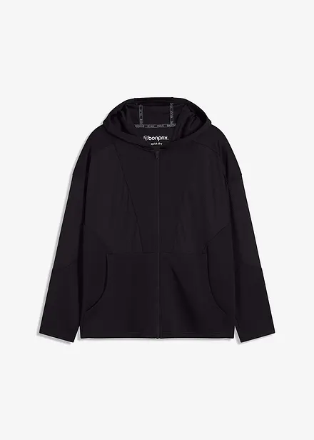 Giacca tecnica sportiva oversize con mesh trasparente
