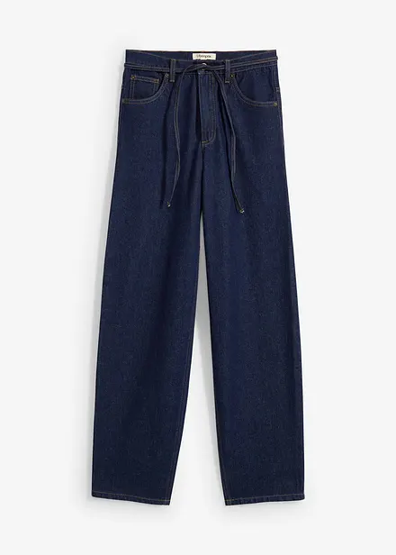 Jeans a palloncino extra lunghi, vita alta