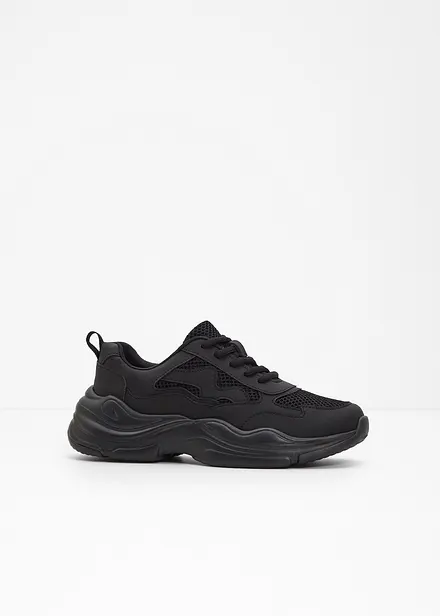 Chunky sneaker con inserto in mesh