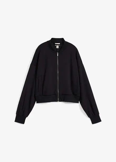Bomber in felpa con viscosa