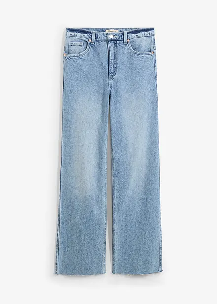 Jeans wide leg lunghi, vita alta