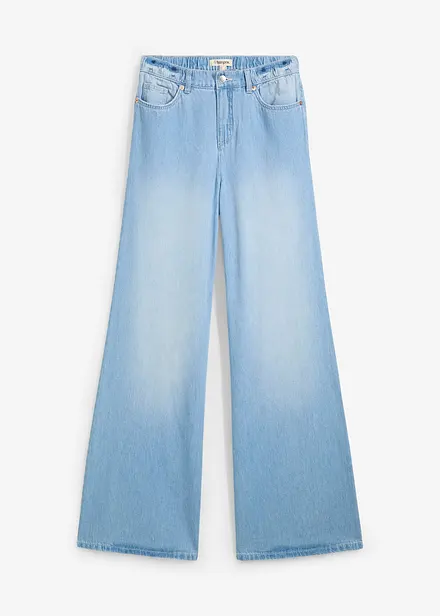 Jeans wide leg con cinta comoda, vita alta