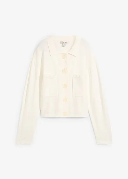 Cardigan corto in filato fine