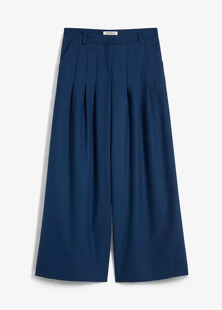 Pantaloni con pinces a vita alta in misto viscosa