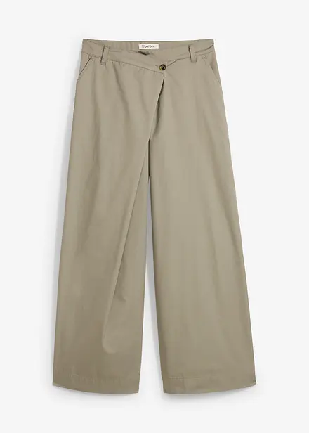 Pantaloni larghi con chiusura asimmetrica