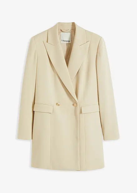 Blazer lungo con abbottonatura decorativa