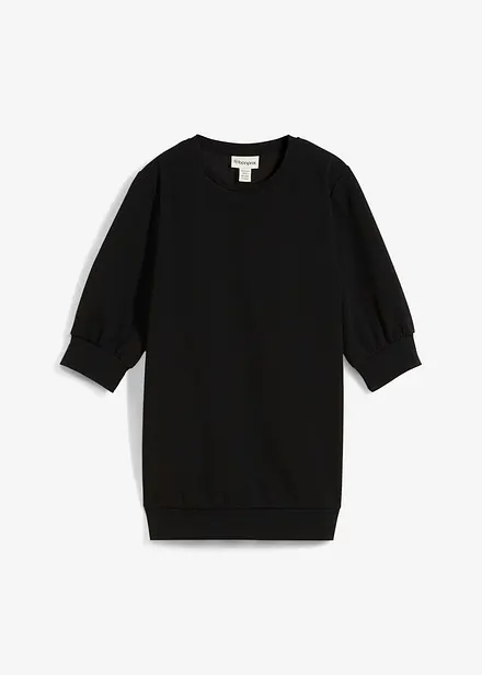 Felpa larga effetto neoprene