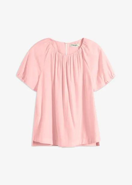 Blusa in crinkle operato