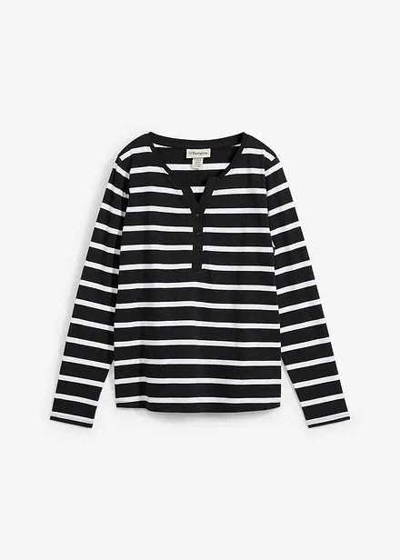 Maglia serafino in puro cotone biologico
