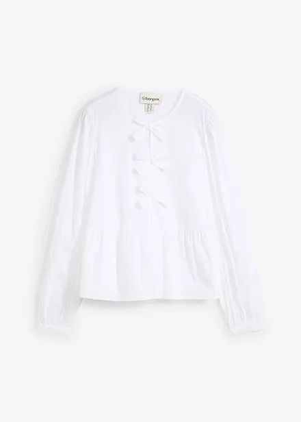 Blusa con fiocchetti