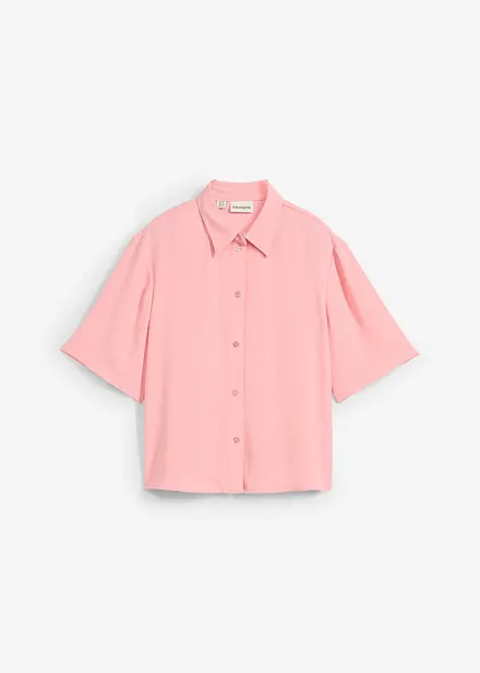 Camicetta boxy in crêpe leggero
