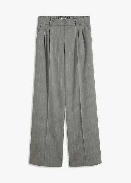 Pantaloni gessati a palazzo