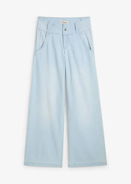 Jeans wide leg super soft, vita alta