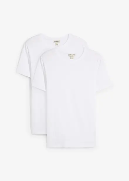T-shirt in puro cotone biologico, slim fit (pacco da 2)