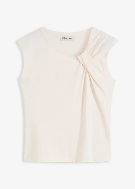 Maglia con dettaglio attorcigliato in misto cotone elasticizzato