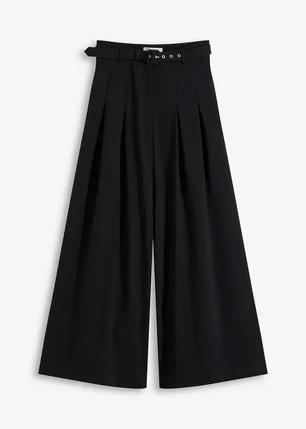 Pantaloni con pinces e cintura (set 2 pezzi)