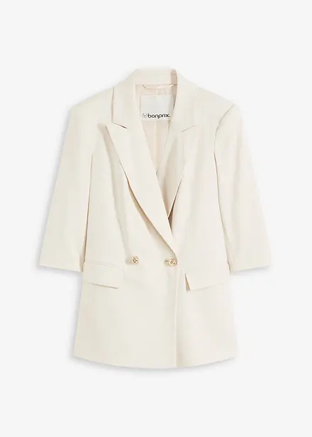 Blazer lungo con maniche a 3/4