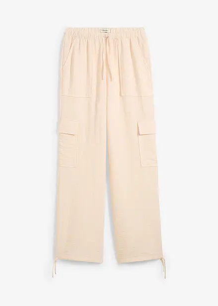 Pantaloni cargo in tessuto fluente