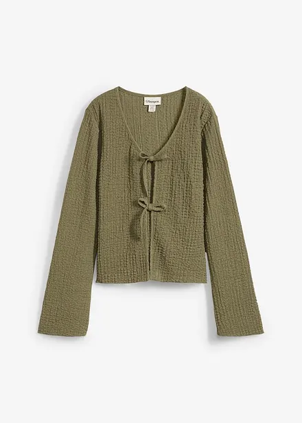 Cardigan in crêpe