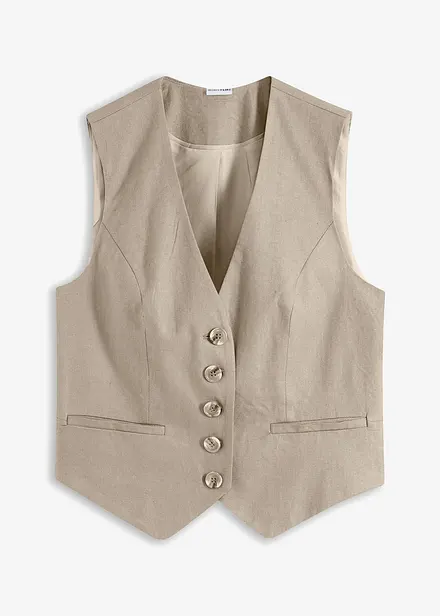 Gilet in misto viscosa fluente