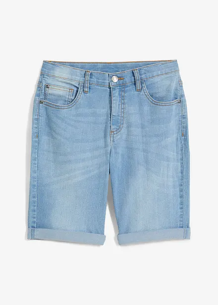 Bermuda di jeans elasticizzati e regolabili in vita, slim fit