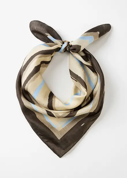Foulard in seta con motivo geometrico