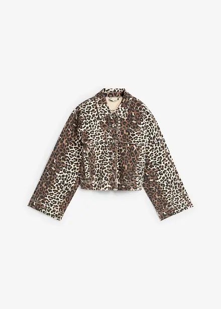Giacca cropped in twill