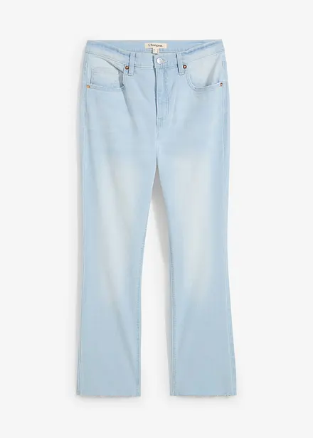 Jeans flared cropped, vita alta